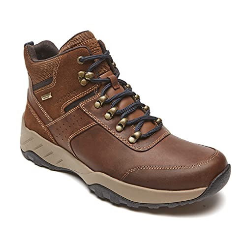 Rockport Men's XCS Spruce Peak Hiker Hiking Boot, Leather Brown Leather, 12 Wide
