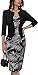 HOMEYEE Women's Vintage Colorblock Business Pencil Dress B237