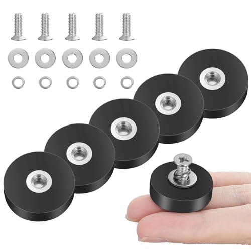 Adiwo 5 Pcs Imanes Neodimio con Goma Imanes Neodimio, 22 mm base de montaje magnética, Iman Neodimio Para barras de luz y espejos adicionales, Foco Led Antenas De Radio Cámaras