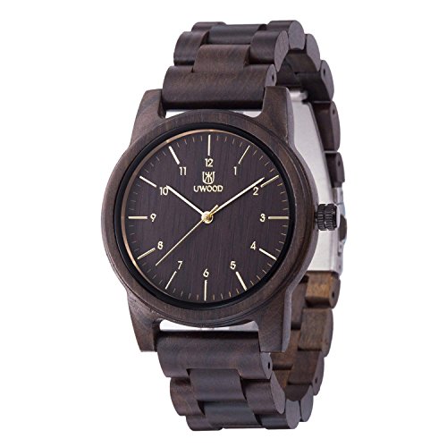 Wooden Watch LeeEv 40.5mm Unisex Natural Handmade Wood Watch with Gift Box & Band Adjust Tool Wooden Watch LeeEv 40.5mm Unisex Natural Handmade Wood Watch with Gift Box & Band Adjust Tool