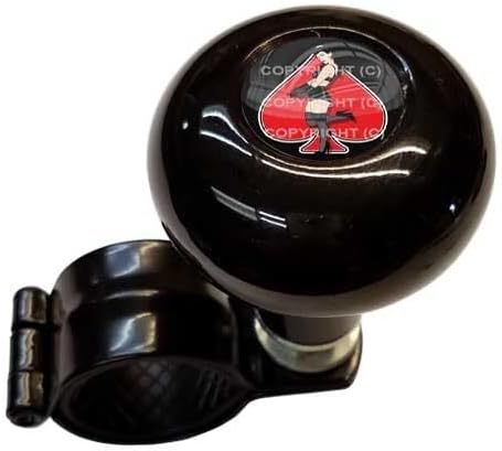 Black Steering Wheel Suicide Spinner Handle Knob Truck Car PIN UP Girl ON Spade Model-PYT-8888-4892