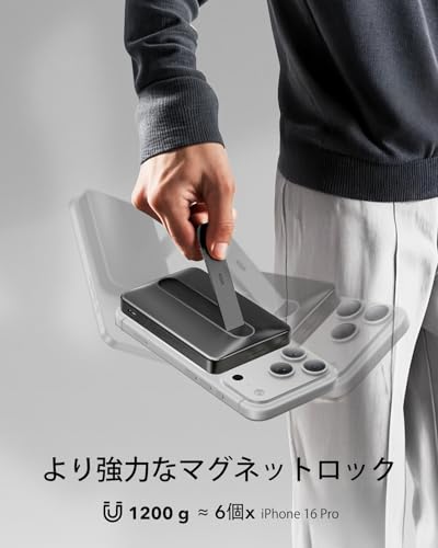 Qi2認証MagSafe対応モバイルバッテリー 10,000mAh 2G524 - 画像 6