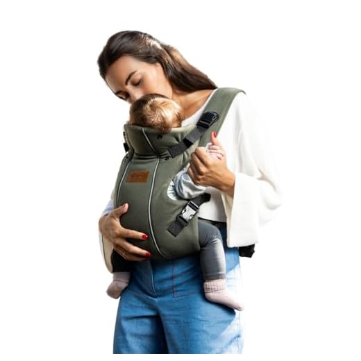 Jané Dual, Mochila Portabebé Ergonómica,desde Nacimiento hasta 15 kg, 3 Posiciones, Transpirable y Acolchado, Verde