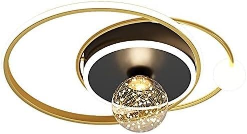 Lustre LED forme ronde principale et plafonnier chic en verre