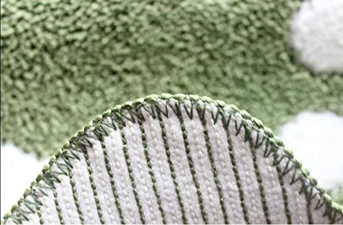 Topchances Bathroom Rug Mat, Non Slip Big Feet Bath Mat Water Absorbent Bath Rug,Microfiber Doormat Toilet Bath Carpet For Doormats,Tub, Shower (Green, 19" X 26") #TOP2