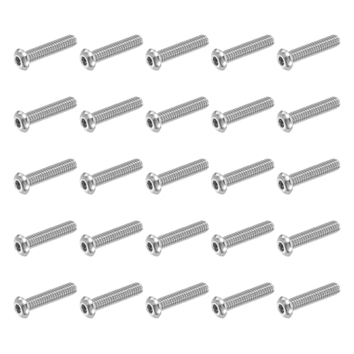 DFSGEP 12�� 1/4-20 UNC x 1-5/8�C���` �{�^���w�b�h�\�P�b�g�L���b�v�l�W - 304�X�e�����X�|�Z�p�h���C�u�}�V���{���g �Ƌ��DIY�v���W�F�N�g�p �V���o�[(1/4-20 UNC x 1-1/4 Inch)
