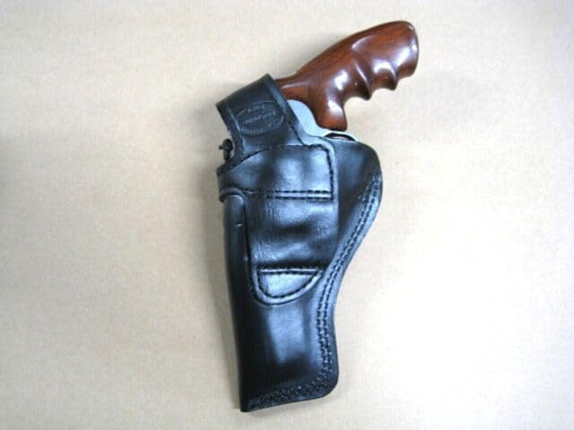Azula Custom Leather Strong Side Outdoor Gun Belt Holster for Colt Anaconda 8" Revolver Black Right Hand