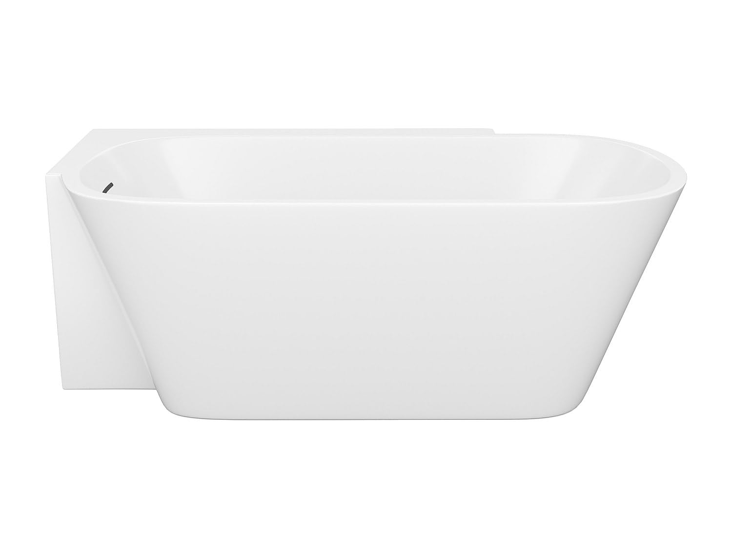 Vente-unique - Bañera esquinera - 225 l - acrílico - 160 x 78 x 58 cm - esquina izquierda - blanco - RIVASO