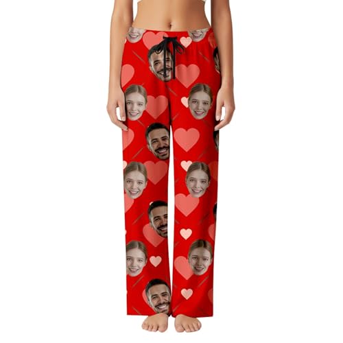 Generisch 2026 Novedades en ropa de mujer Vestido de verano Pantalones casuales unisex unisex con cintura elástica suave y cómoda, pantalones de pijama para casa con ajuste holgado (rojo, XXL)