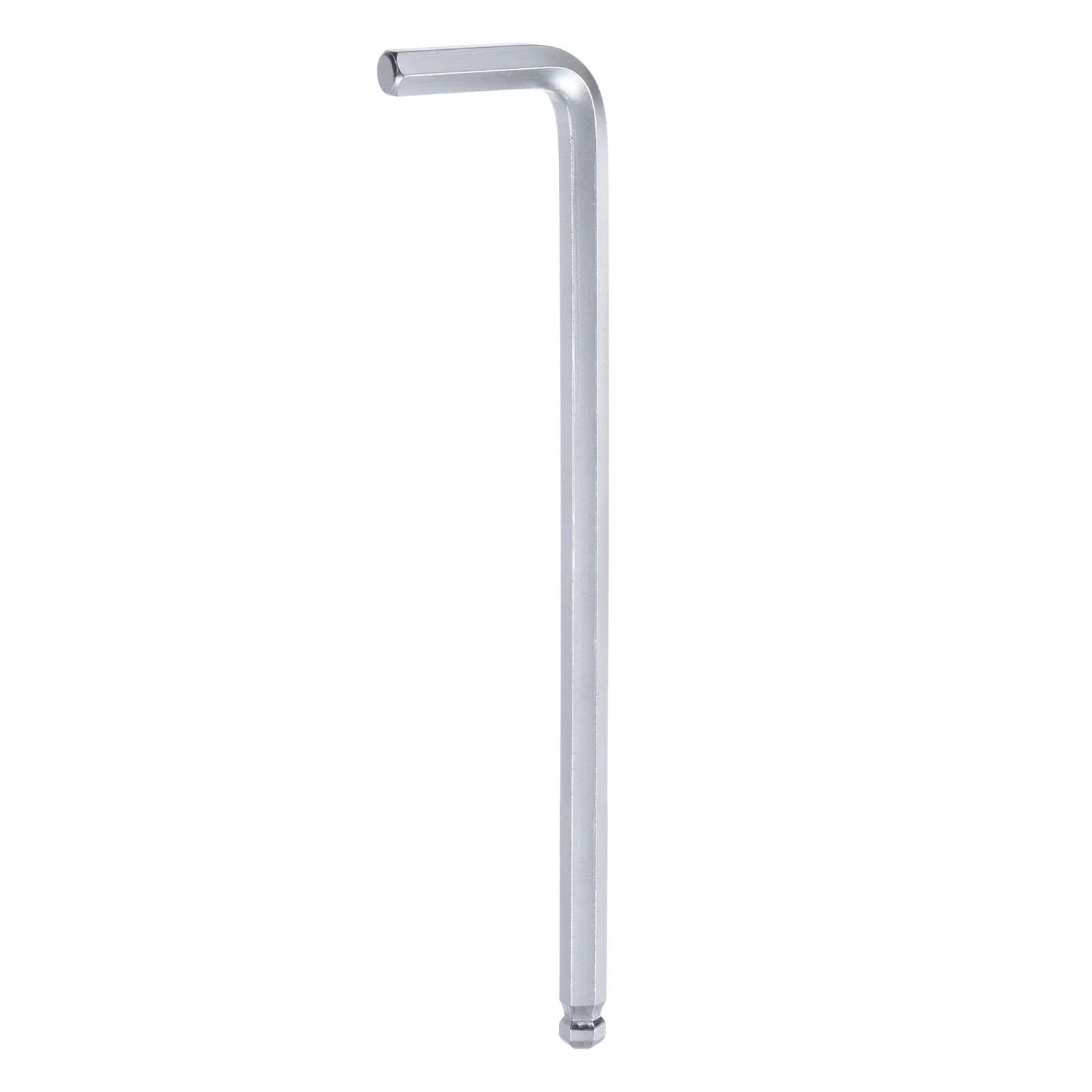 QUARKZMAN Llave Hexagonal de Bola en Forma de L de 8 mm, Brazo Hexagonal Extra Largo, Llaves Métricas de Acero de Cromo Vanadio para Reparaciones en el Hogar, Tono Plateado