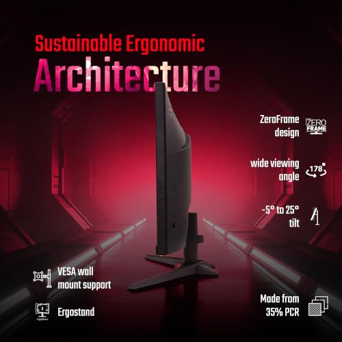 Image of Acer Nitro VG270U Z2 27 Inch QHD Gaming Monitor | IPS 2560x1440 | 275Hz Refresh Rate OC | DRR Support | 0.5ms GTG | DCI-P3 90% | HDR10 | AMD FreeSync Premium | HDMI 2.1, DP 1.4 | Dual 2W Speakers