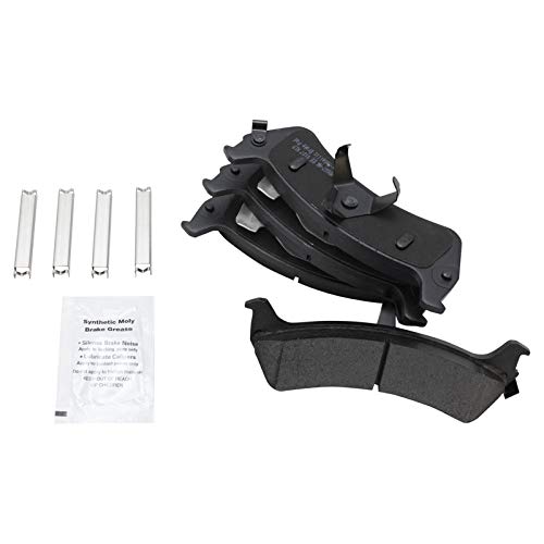 Image of TRQ Rear Brake Pad and Rotor Set Semi Metallic Calipers Compatible with 2001 Ford Explorer Mountaineer
