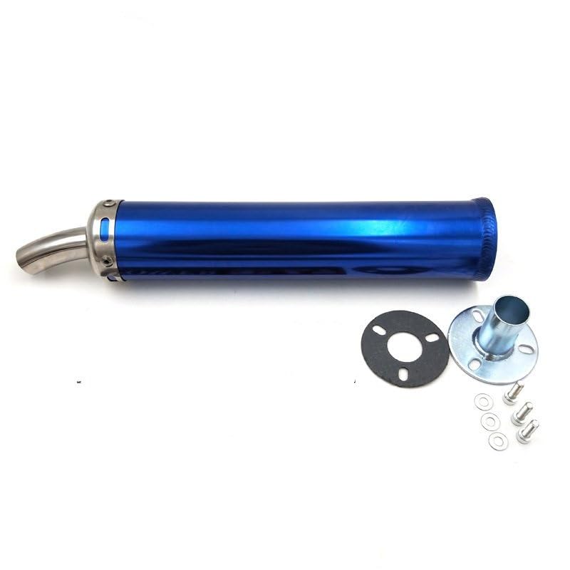 Pot d échappement racing bleu en métal robuste de 60X280mm pour moto