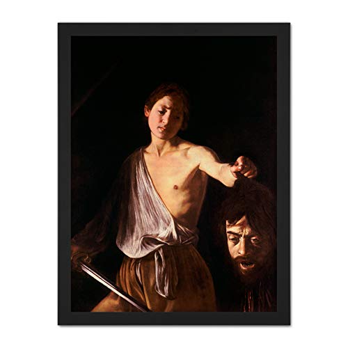 Artery8 Caravaggio 1610 David With Head Goliath Painting Artwork Framed