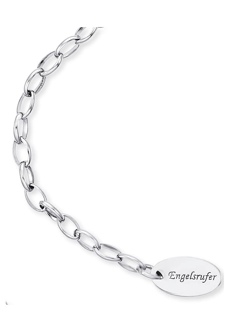 Engelsrufer Fußkettchen für Damen mit Anhänger, 925er Sterlingsilber rhodiniert, oder Edelstahl, Bicolor, Tricolor, verstellbare Länge, nickelfrei, Allergiker geeignet