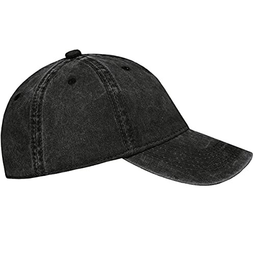 10 Pieces Black Unisex Cotton Vintage Baseball Cap Low Profile Unstructured Baseball Hat Washed Baseball Hat Adjustable Dad Hat #TOP1