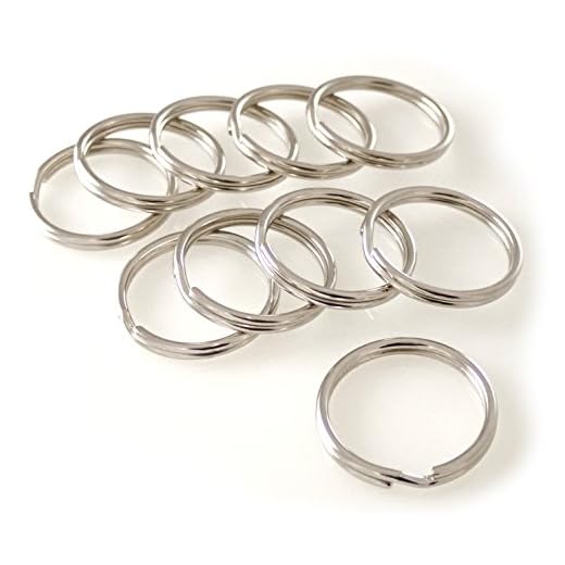 van den Heuvel Schlüsselringe Stahl vernickelt stabil Durchmesser 60 mm (groß) 10 Stück