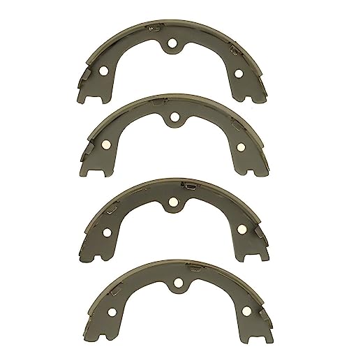 Image of Detroit Axle - Rear Brake Shoes for Nissan Pathfinder Murano Frontier GT-R Quest Xterra Suzuki Equator Infiniti FX35 FX37 FX50 JX35 Q50 M35h M37 M56 Q50, Semi-metallic Brake Shoes Replacement