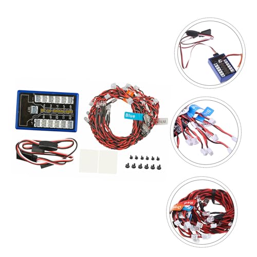 Luces LED para coche RC kit de faros traseros simulación para Crawler y tanque 7