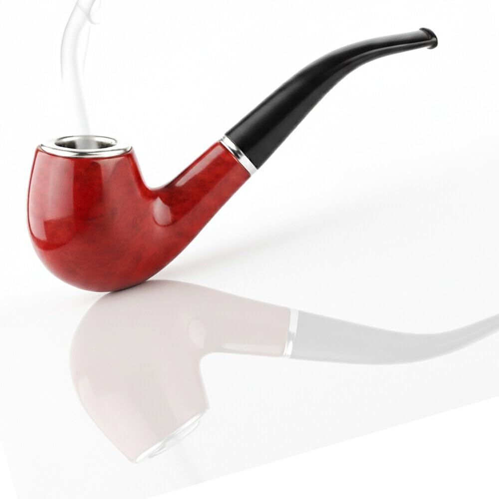 Refined Wooden Pipe with Curved Style-image-9