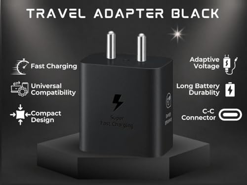 Image of Samsung 45W C-Type Super-Fast Charger Adapter for Samsung Galaxy S25 /S25 Plus /S25 Ultra /S24 /23 /22 /21 (Ultra /Plus /FE) A56 /Note 20 /S10 5G /9 /8 /M16 (S /A /F /M Series) USB C PD 3.0 Charge Adapter