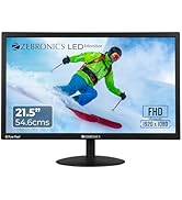 Zebronics 21.5” (54.6cm) LED Monitor, FHD 1920x1080, 250nits Brightness, Dual Input - HDMI/VGA, 2...
