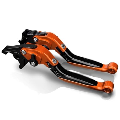 Für Yamaha VMAX 1700 Kupplungshebel Bremse Set Faltbare Einstellbare Griff Hebel Motorrad Teile(Orange 2)