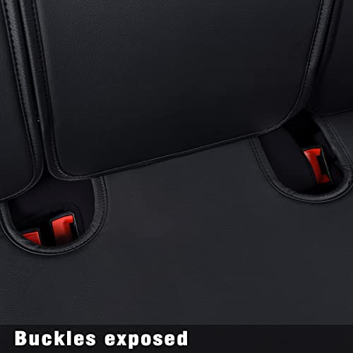 Luckyman Club Seat Covers Fit For 2017-2023 Compass And 2015-2023 Renegade With Water Proof Faux Leather (Black&Gray) #TOP5