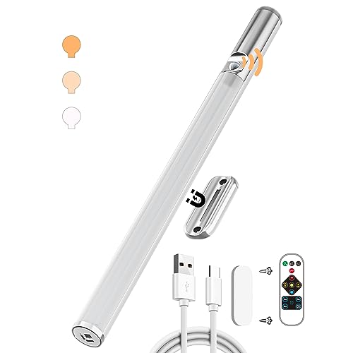 OMECO Lampada da incasso da cucina, a LED, con sensore di movimento, dimmerabile, 2200 mA. Lampada da parete magnetica a LED, per interni con telecomando, funzionamento a batteria