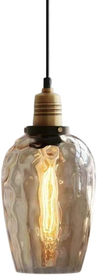 Amber Glass Light Vintage Light Fixtures, Glass Lights Kitchen Island,Den Lamp Head Light, Modern Chandelier for Bedroom Hotel Dining Room