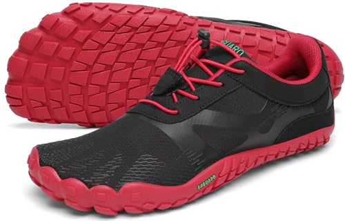 Saguaro Hombre Mujer Barefoot Zapatillas De Trail Running Minimalistas Zapatillas De Deporte Fitness Zapatos Descalzos Para Correr En Montaña Escarpines De Agua, Rojo Manzana, 42 Eu Saguaro Hombre Mujer Barefoot Zapatillas De Trail Running Minimalistas Zapatillas De Deporte Fitness Zapatos Descalzos Para Correr En Montaña Escarpines De Agua, Rojo Manzana, 42 Eu