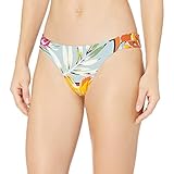 BCBGeneration Damen Double Tab Hipster Swimsuit Bottom Bikini-Unterteile, Multi//Sun Daze, Small