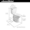 American Standard 215AB104.020 Cadet PRO Two-Piece Toilet Less Seat, Elongated Front, 10-in Rough-In, White, 1.28 GPF