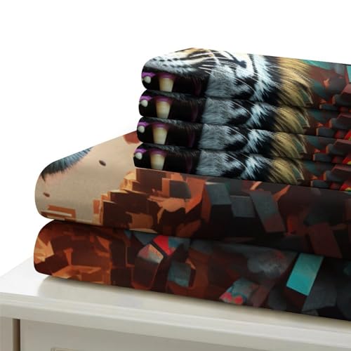 Housse de couette tigre 3D microfibre de qualité supérieure parure 200x200cm