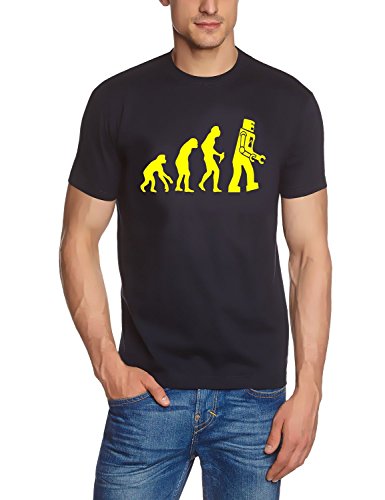 Bild: Coole-Fun-T-Shirts Herren T-Shirt Robot Evolution Big Bang Theory!, navy, S, 10845 f�r 10,00 EUR  bei Amazon