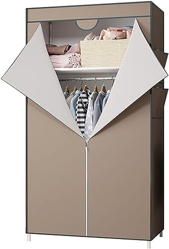 Armarios plegables de tela para ropa con almacenamiento de partición modular de 160 cm 2