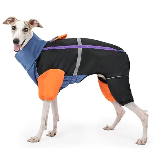Abrigo de invierno para perro de 4 patas y chaqueta acolchada térmica ajustable 6