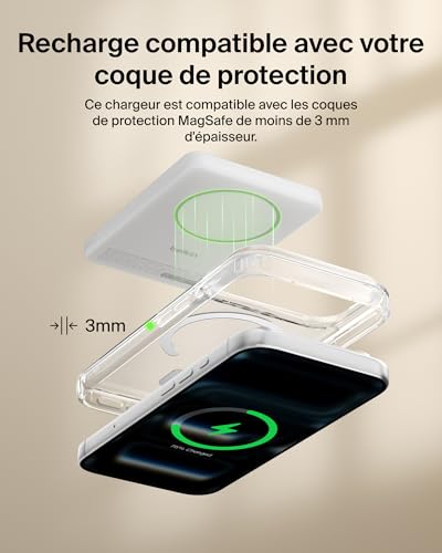 Powerbank Belkin BPD011HQWH 5000 mAh Cargement Sans Fil - vue 10