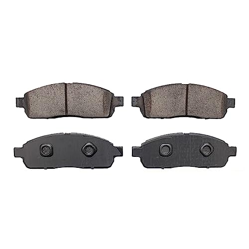 Image of Detroit Axle - Front Ceramic Brake Pads + Rear Semi-metallic Brake Shoes Replacement for 2009 Ford F-150
