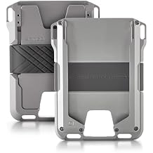 Dango Slim Minimalist Wallet for Men - RFID Blocking - All-Metal, Satin Silver