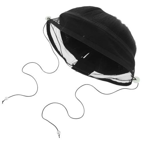 PATKAW Peluca China Antigua para Hombre Estilo Tradicional Moño Hanfu de Fibra Sintética Negro Textura Realista Fácil de Usar para Disfraces y Fiestas Temáticas