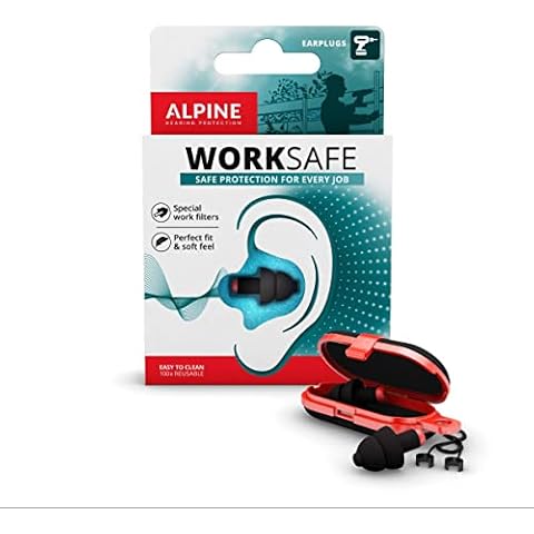 Alpine Worksafe 2015 - Tapones para los oídos reutilizables con cable de conexión Cover
