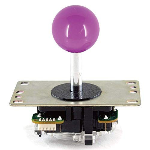 Image of SANWA JLF-TP-8YT Arcade Joystick (Purple Ball Top) - Premium, High Precision, Responsive Controls, Multi-Platform Compatible - Ideal for Gaming Enthusiasts, for Arcade Jamma Game 4 & 8 Way Adjustable