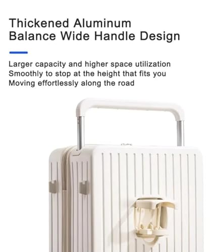 Front Opening Suitcase Aluminum Alloy Widen Trolley Rolling Luggage High-capacity Travel Case with Wheel and USB Charging Plug-26-gray2