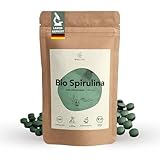BIONUTRA® Bio Spirulina Tabletten 1000 x 250 mg, rückstandskontrolliert, nach EU-ÖKO-Standard hergestellt, vegan, laktose- & glutenfrei, ohne Zusätze, Bio Spirulina Presslinge