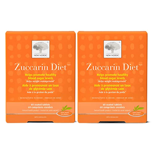 New Nordic Zuccarin Diet - Herbal Supplement to Support a Healthy Lifestyle - Contains White Mulberry Leaf Extract & Green Coffee Bean Extract - 60 Vegan Tablets (Pack of 2)