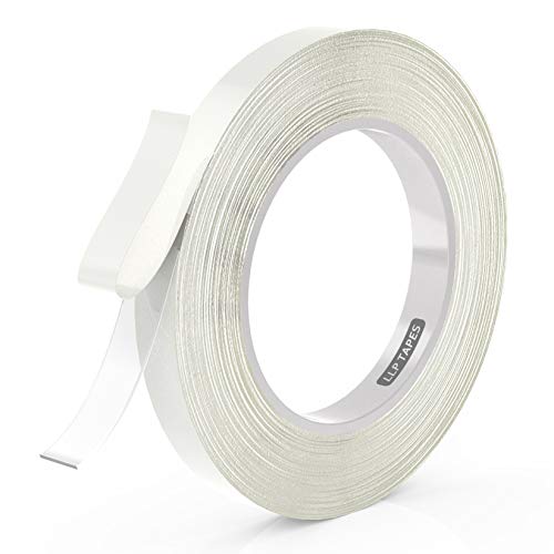 LLPT Double Sided Tape Clear Acrylic Strong Mounting Tape 1/2 Inch x 120 Inch Multiple Sizes Residue Free Waterproof Outdoor Indoor Adhesive for Nail Box Home Deco and DIY(WA052)