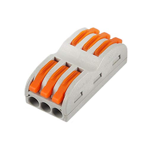 10 x SPL-3 elektrische Verkabelungsklemmen, Schnellverbinder für Lampen und Taschenlampen.