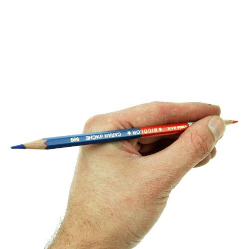 Caran d'Ache Lápis Bicolor Technalo, azul/vermelho (999.300)