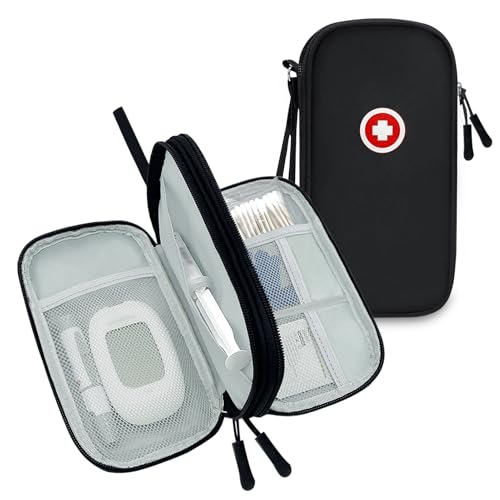 ICIMBI Diabetic Supplies Travel Case, Carrying Bag Organizer For Diabetes Testing Kit, Blood Glucose...